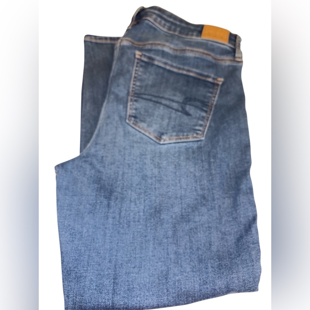 American Eagle jeggings high rise next level stretch button/zip 5 pockets Sz 14S